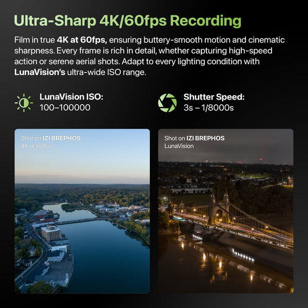 IZI Brephos Micro Drone – 4K60fps Professional Drone with 1” CMOS 48MP Camera, NightSight Ultra, 6X Zoom, Omni Obstacle Avoidance, 24Km Range, HDR 2.0, 3-Axis Gimbal - Image 6